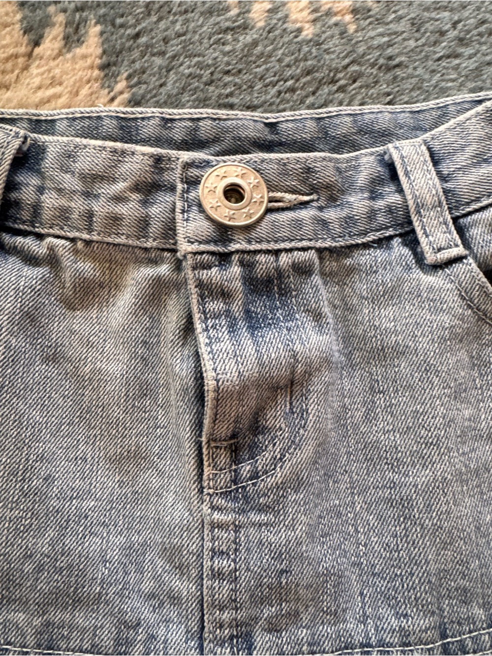Made in Italy Denim Ruffle Skirt- Y2K- 90s indie boho - Picture 3 of 6